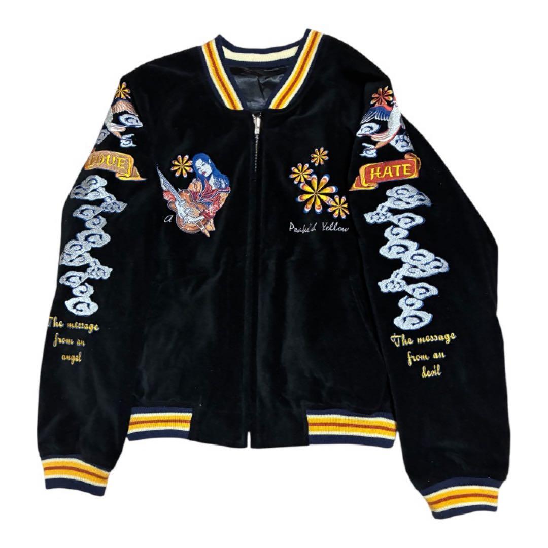 【別珍★希少】PEAK'D YELLOWピークドイエローリバーシブルスカジャン