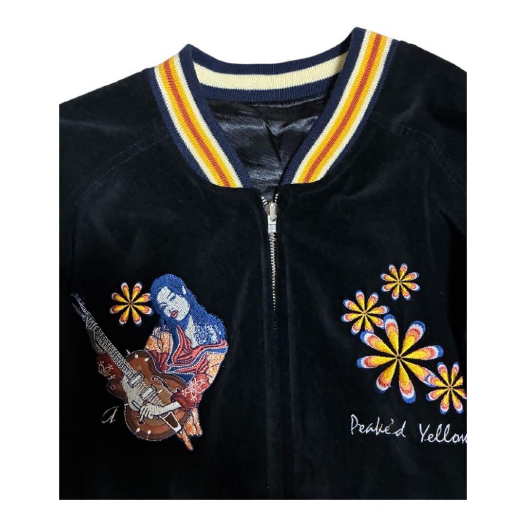 【別珍★希少】PEAK'D YELLOWピークドイエローリバーシブルスカジャン