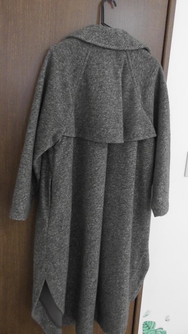 美品　スピックアンドスパン　ダブルスライバーヘリンボーンボリュームコート