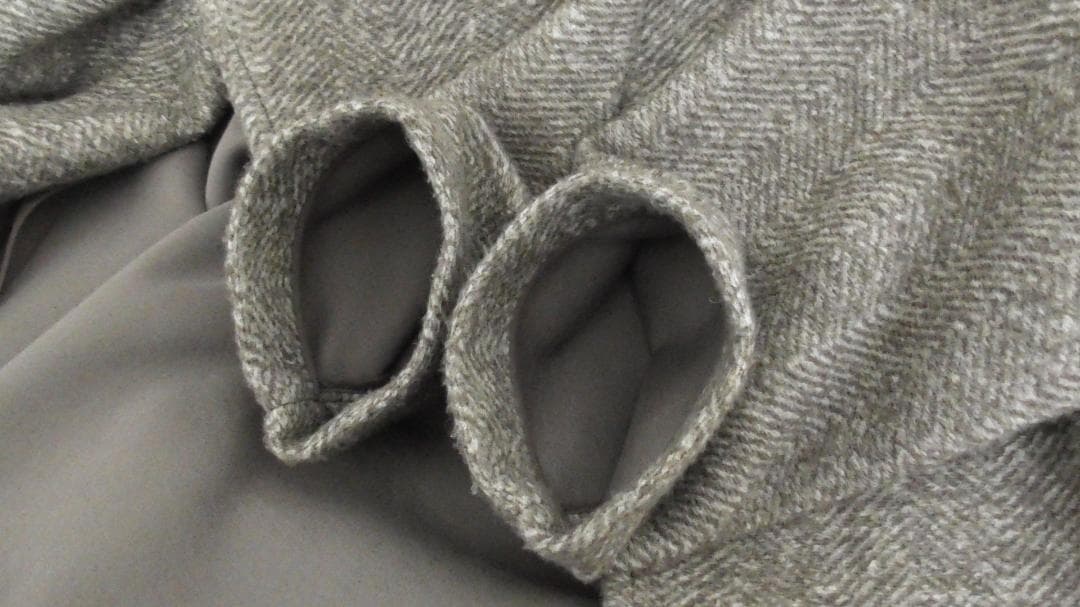 美品　スピックアンドスパン　ダブルスライバーヘリンボーンボリュームコート