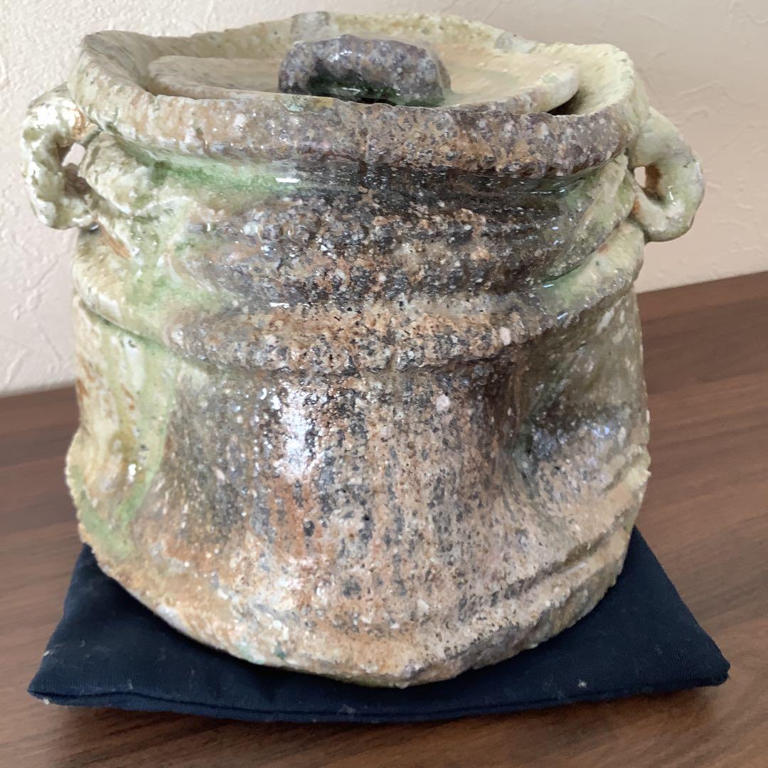 伊賀焼　水差　耳付水指　 井村侊生　伊賀　信楽　茶道具　茶室　茶碗