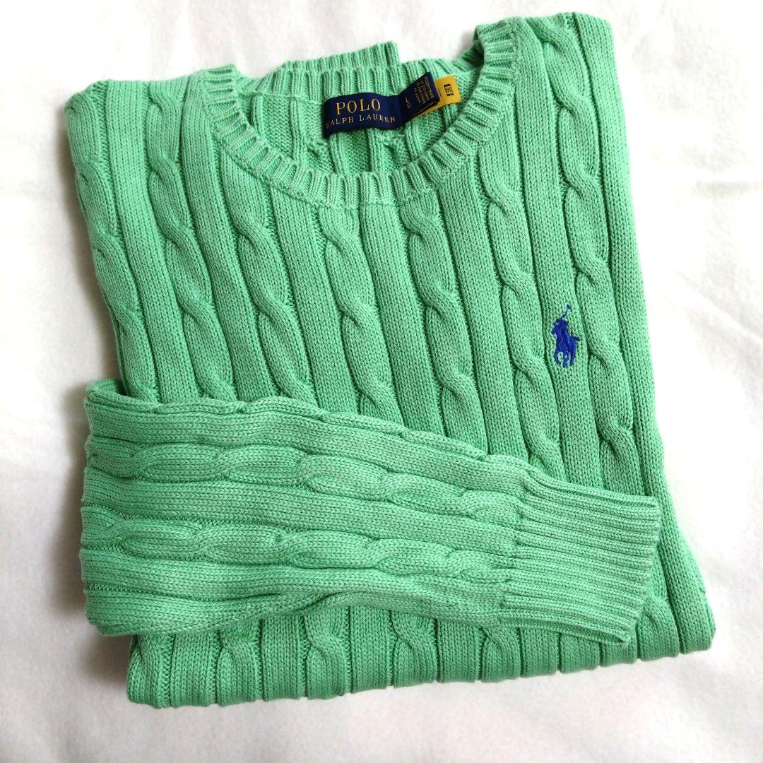 POLO ラルフローレン　コットンケーブルニット