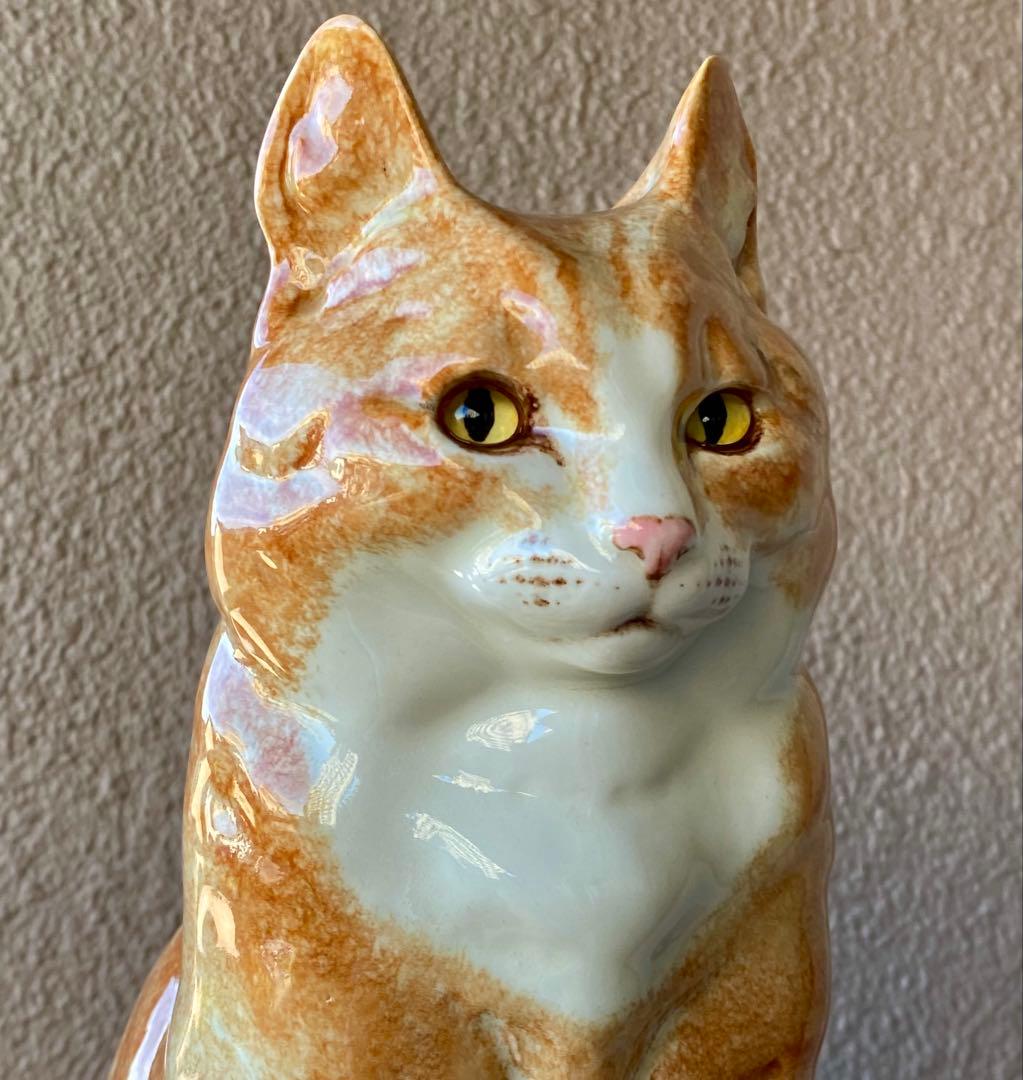 モデルNo.42 ウィンスタンレイキャット　初期　ジンジャー猫　貫入無し❣️
