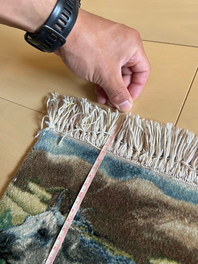 ペルシャ絨毯　馬柄　50x45