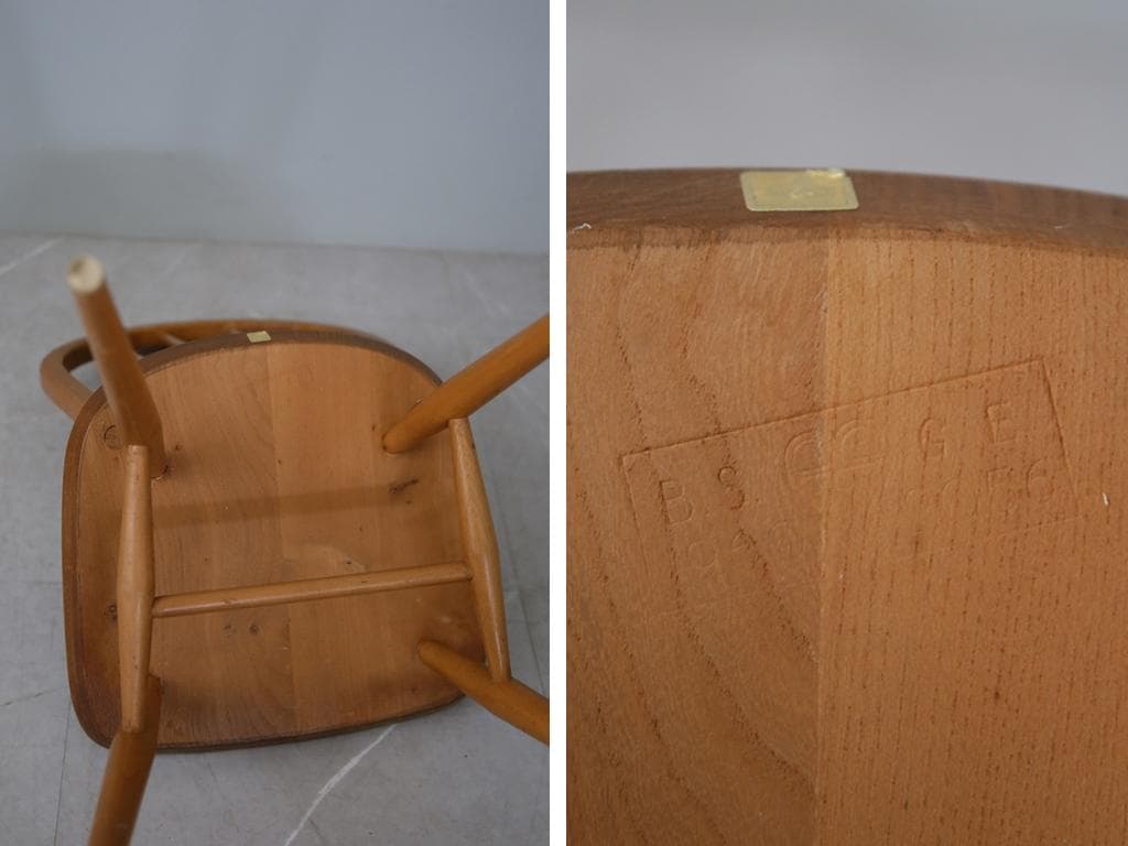 英国アンティークERCOLアーコールフープバックチェア/イス(89-78-1)