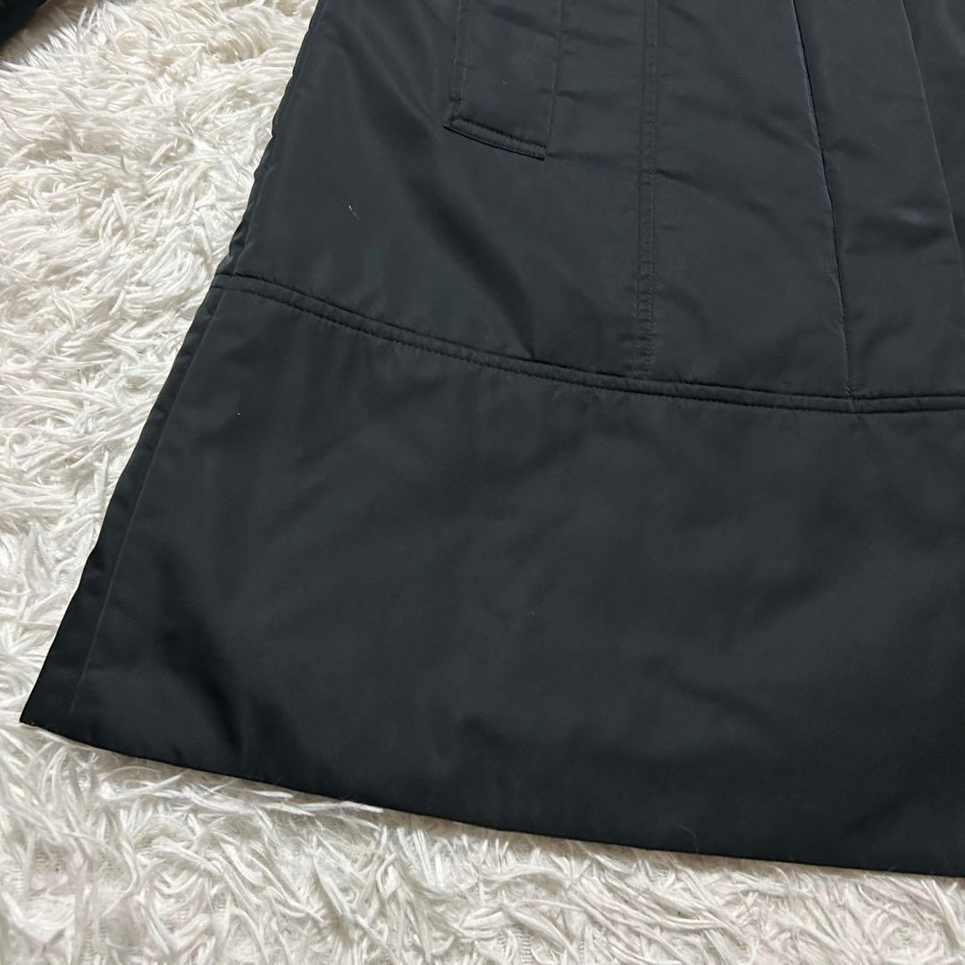 BURBERRY LONDON コート 40 ポリエステル 黒 シャドーチェック