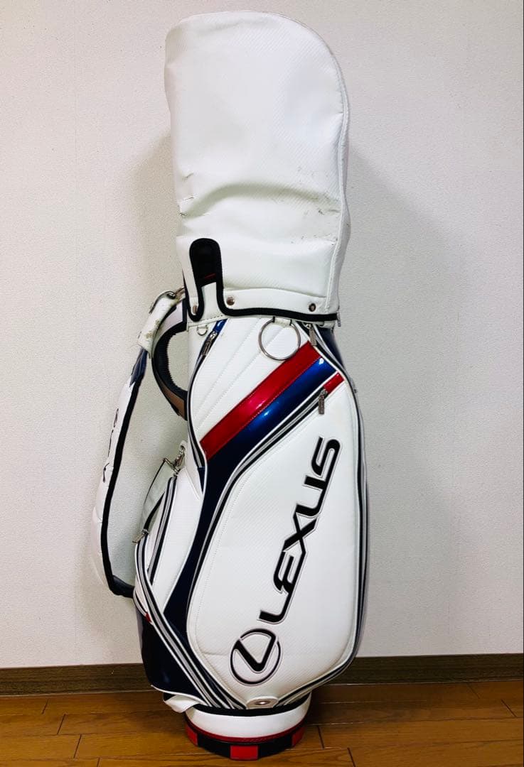 Lexus キャディバッグ ホワイト/ブルー/レッド
