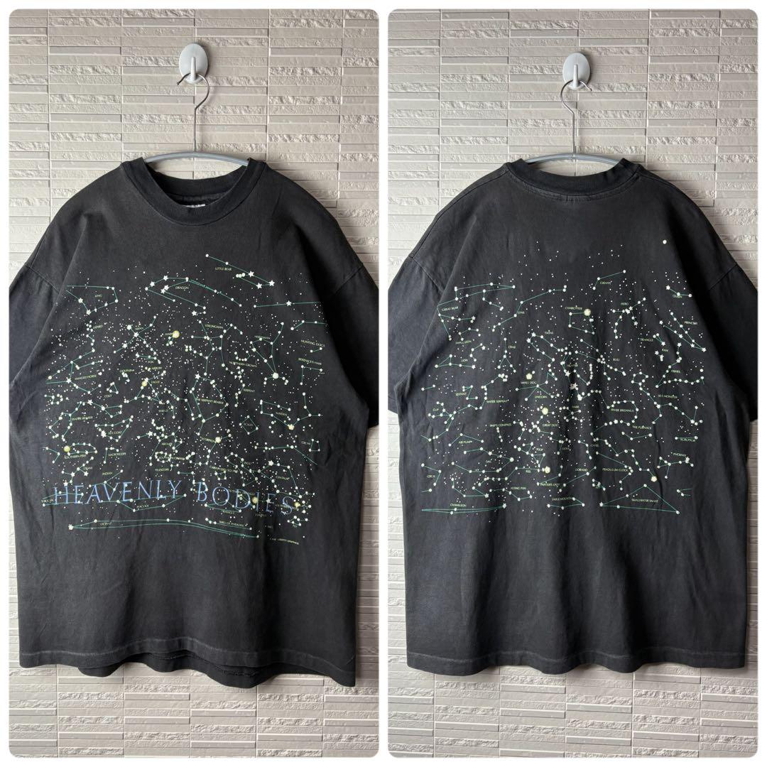 90s USA製ヴィンテージ　シングルステッチ　星座　アートTシャツ