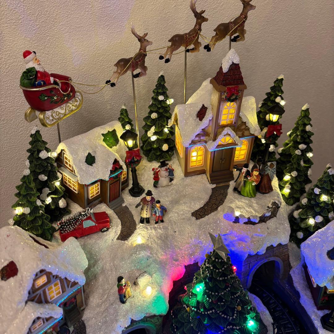 美品✨コストコ クリスマス オルゴール LED付き置物 音楽付き