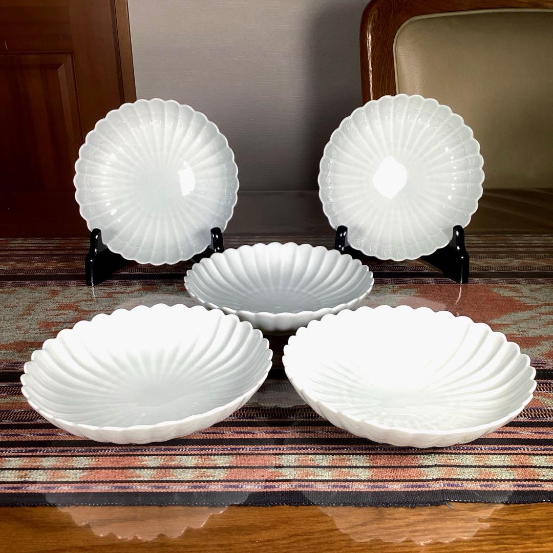 『フォロうー特価』　旧版白菊　たち吉　『菊寿』　取皿　5枚