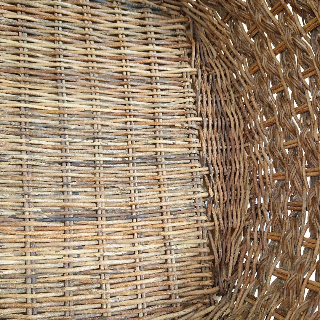 青森　あけび籠　あけび蔓細工　大籠　収納かご　脱衣かご　年代物　Vintage