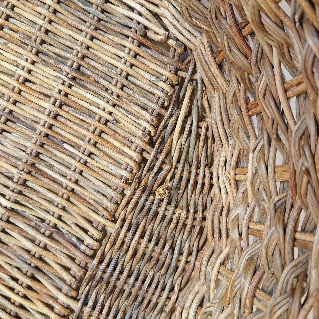 青森　あけび籠　あけび蔓細工　大籠　収納かご　脱衣かご　年代物　Vintage
