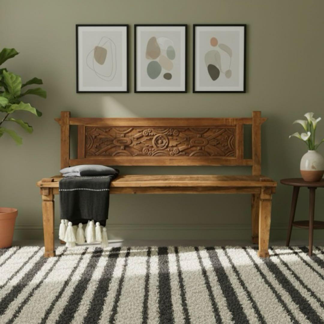 【一点もの】アンティークベンチ【チーク材】