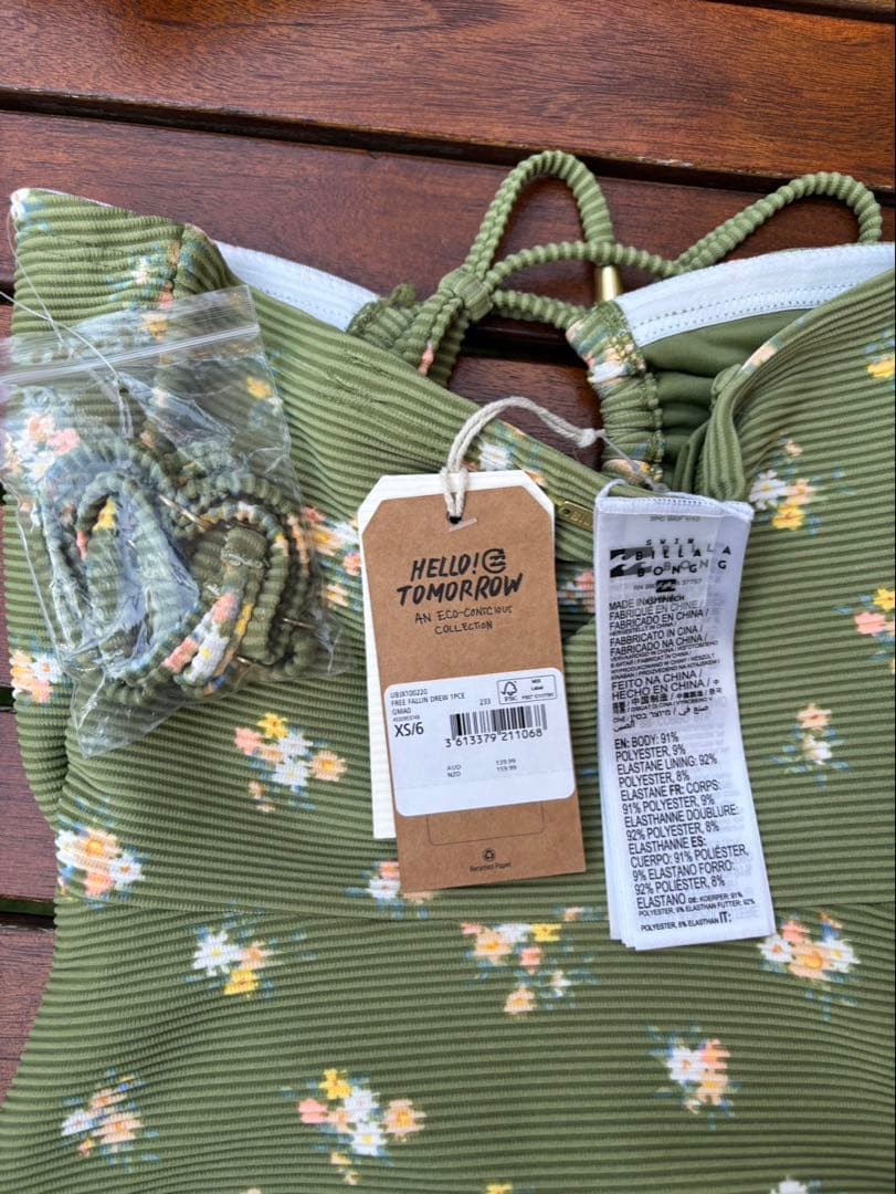 Billabong 大人気タイプ　ワンピース水着　未使用タグ付き