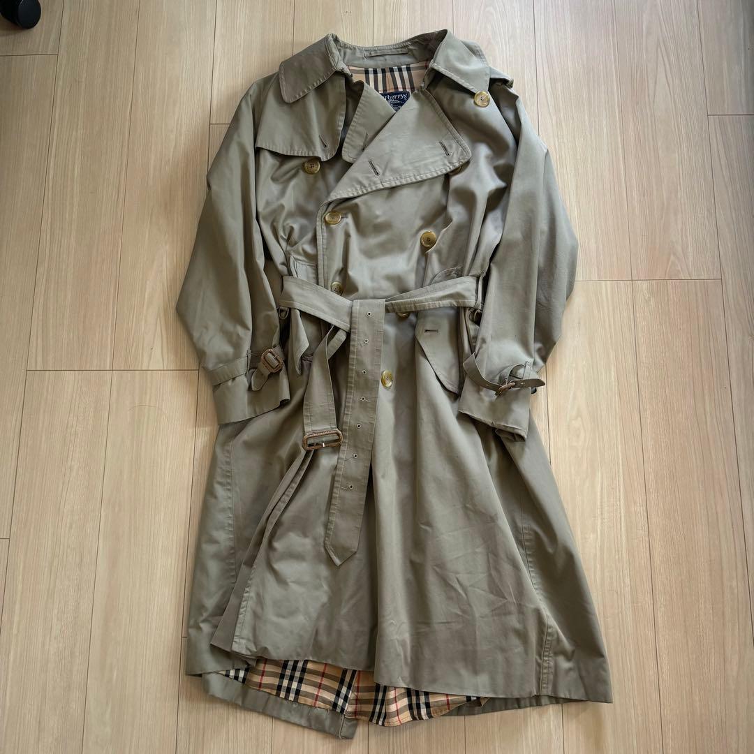 バーバリー　burberry 一枚袖　タマムシ　ラグラン C100 トレンチ