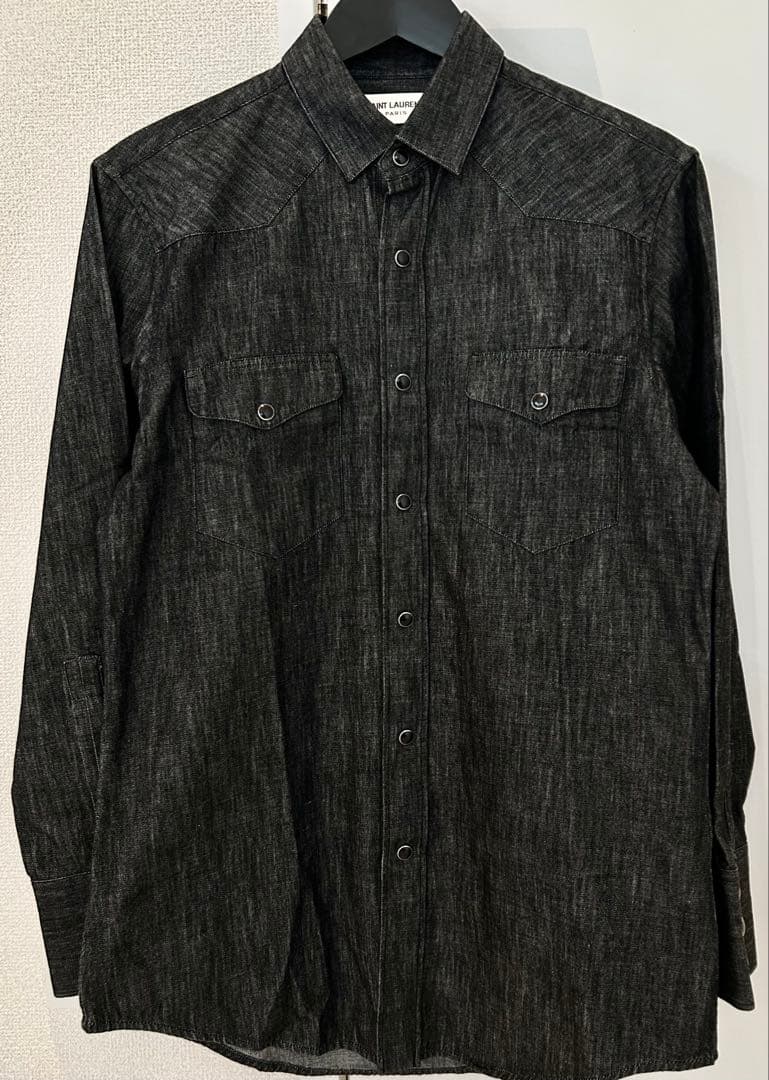 サンローラン シャンブレーウエスタンシャツ