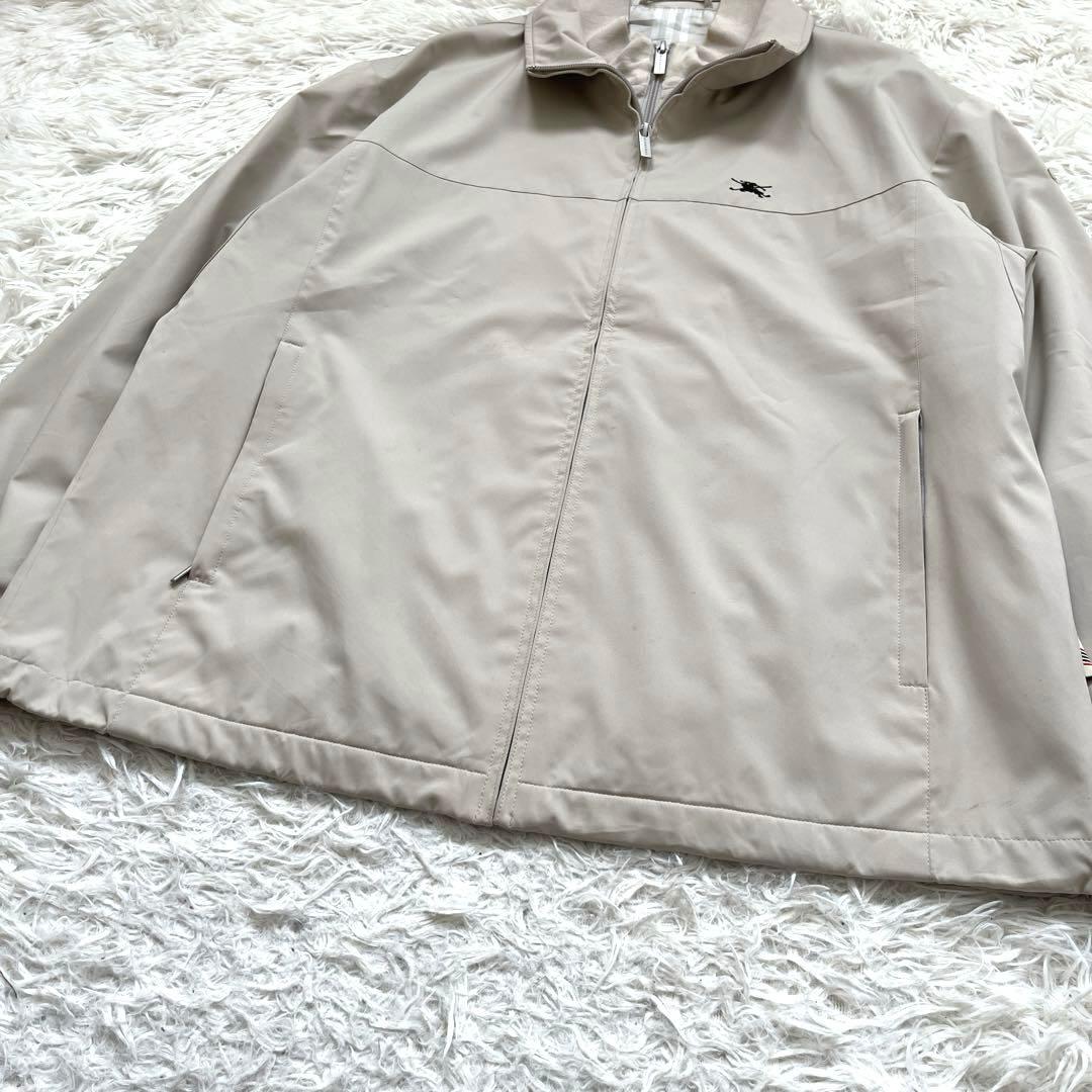 【入手困難】バーバリー ジップジャケット　アイボリー ホース刺繍 ロゴボタン