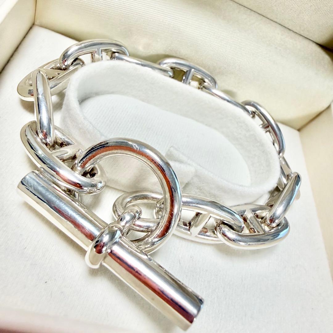 新品仕上済 エルメス シェーヌダンクル GM 12コマ ブレスレット 箱付き