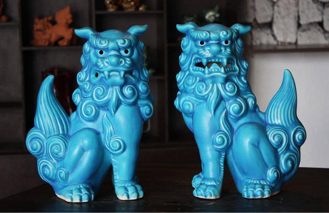 琉球　ブルー　美ら海シーサー