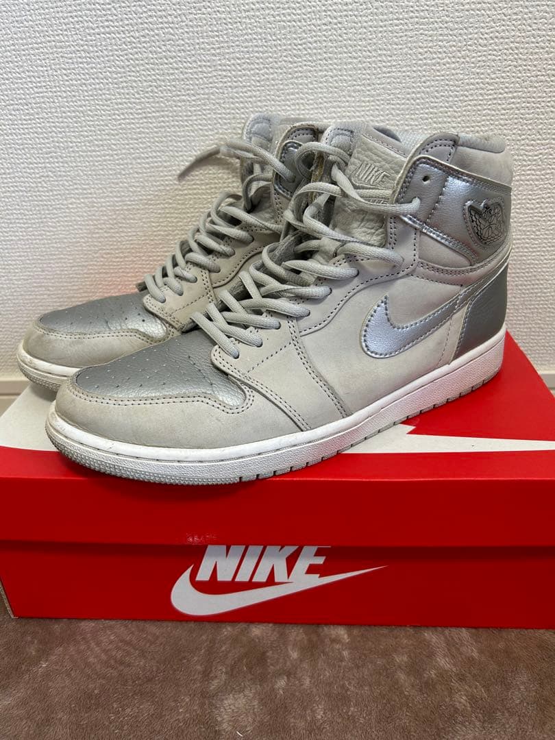 NIKE AIR JORDAN 1 HIGH シルバー 28cm 人気カラー