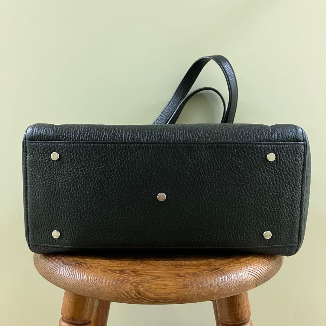 【THE WARMTHCRAFTS】BLACK シボ革 tote-BAG