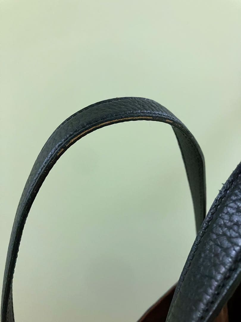 【THE WARMTHCRAFTS】BLACK シボ革 tote-BAG