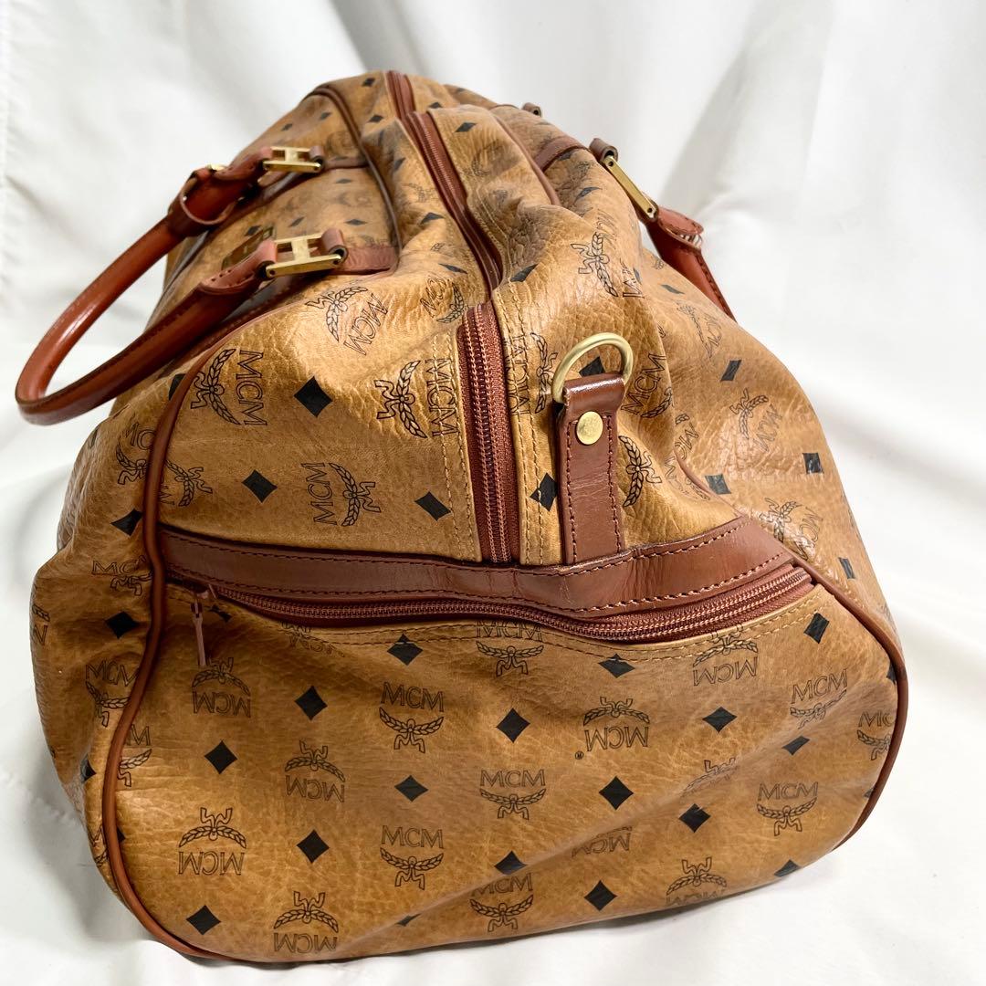 MCM ボストンバッグ 2way ヴィセトス柄 レザー 大容量 旅行バッグ ロゴ