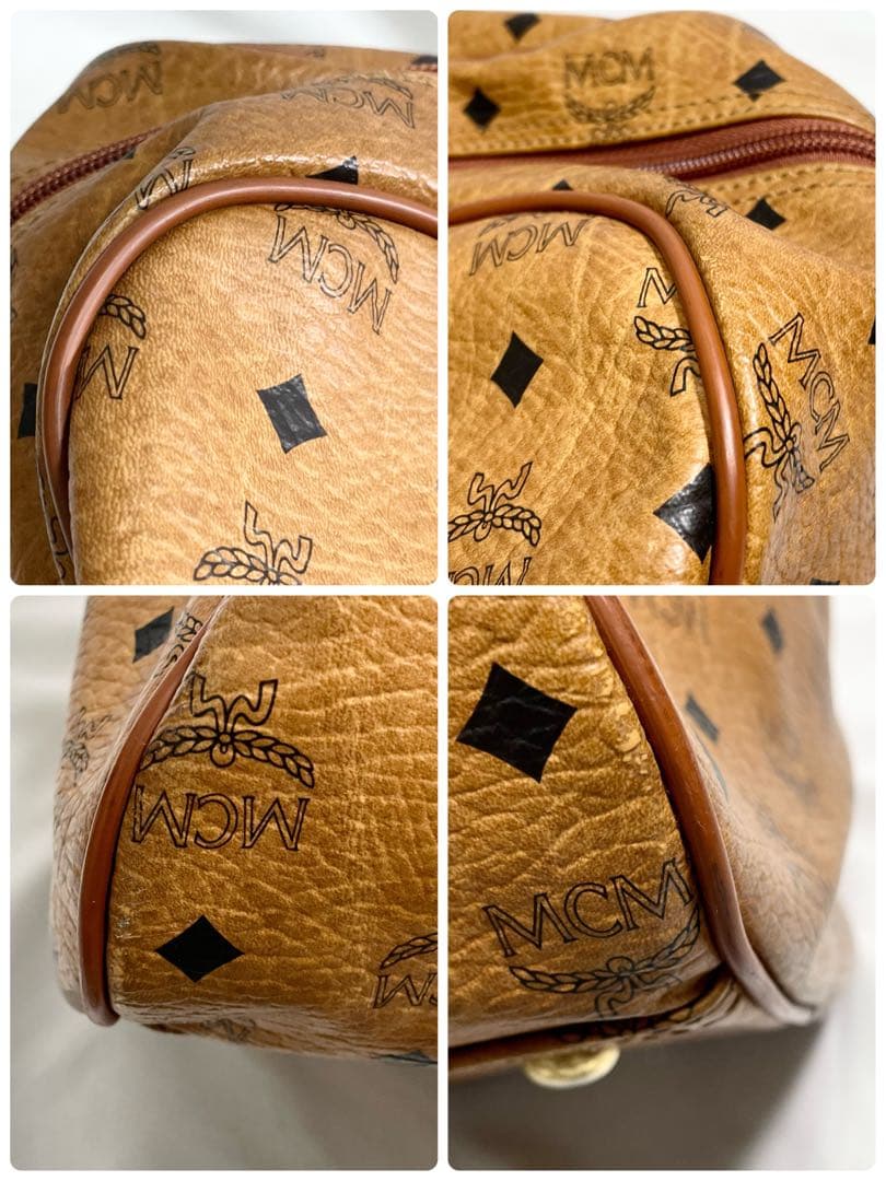 MCM ボストンバッグ 2way ヴィセトス柄 レザー 大容量 旅行バッグ ロゴ