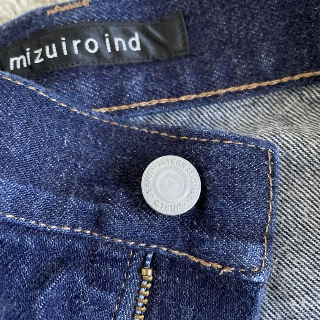 mizuiro ind ミズイロインド　ハイウェスト ワイドデニム　サイズ1