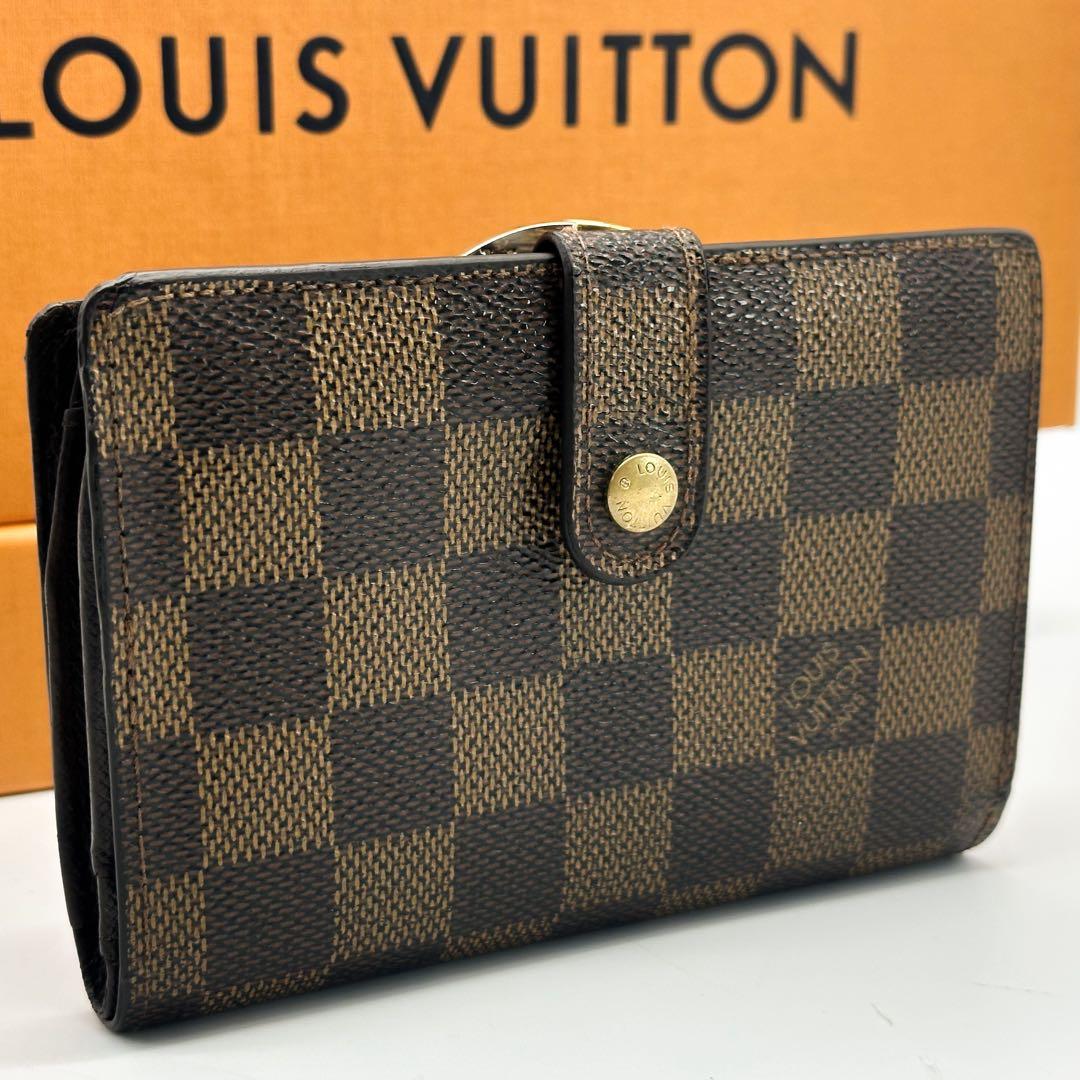 ルイヴィトン ポルトフォイユ ヴィエノワ ダミエ がま口 二つ折り コンパクト