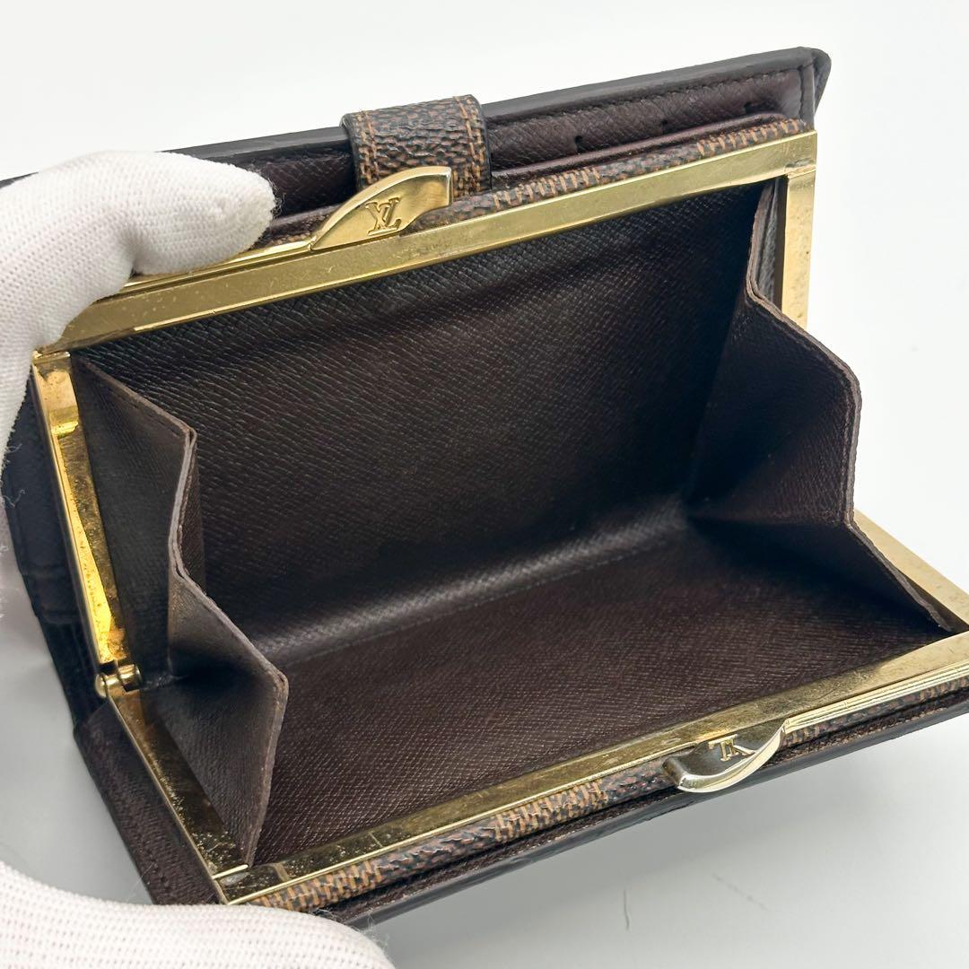 ルイヴィトン ポルトフォイユ ヴィエノワ ダミエ がま口 二つ折り コンパクト