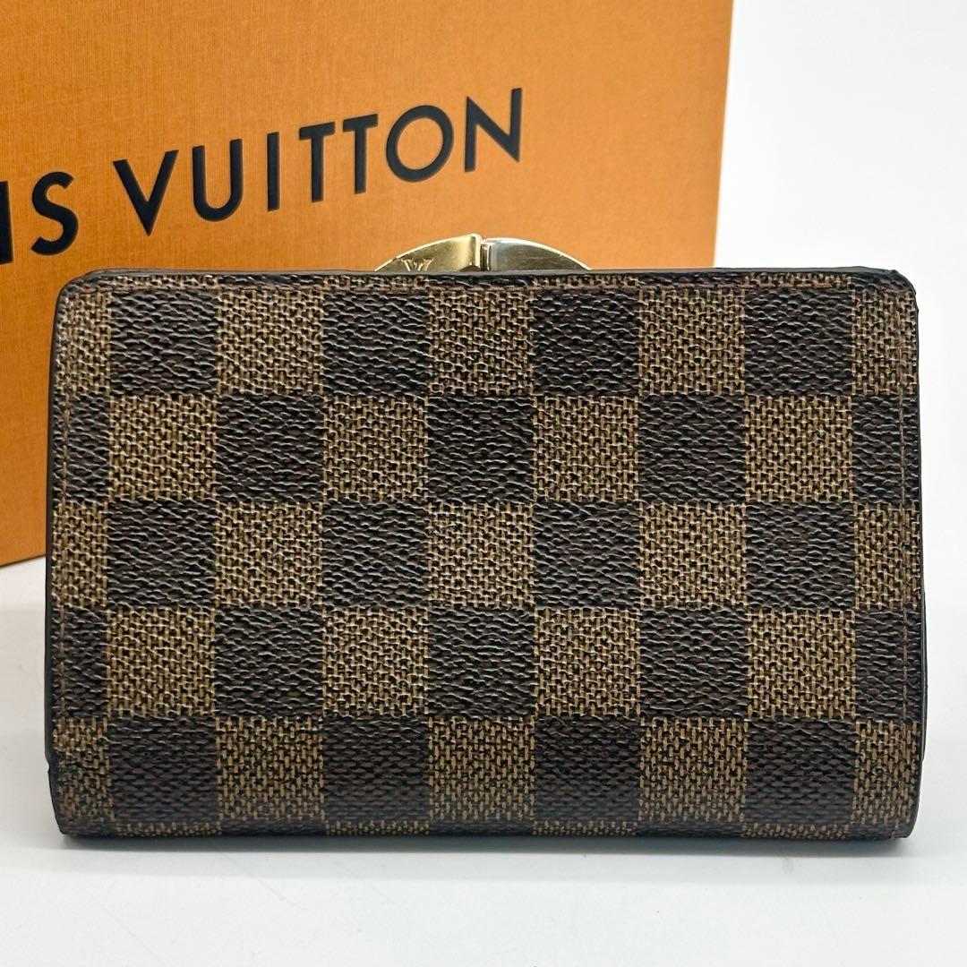 ルイヴィトン ポルトフォイユ ヴィエノワ ダミエ がま口 二つ折り コンパクト