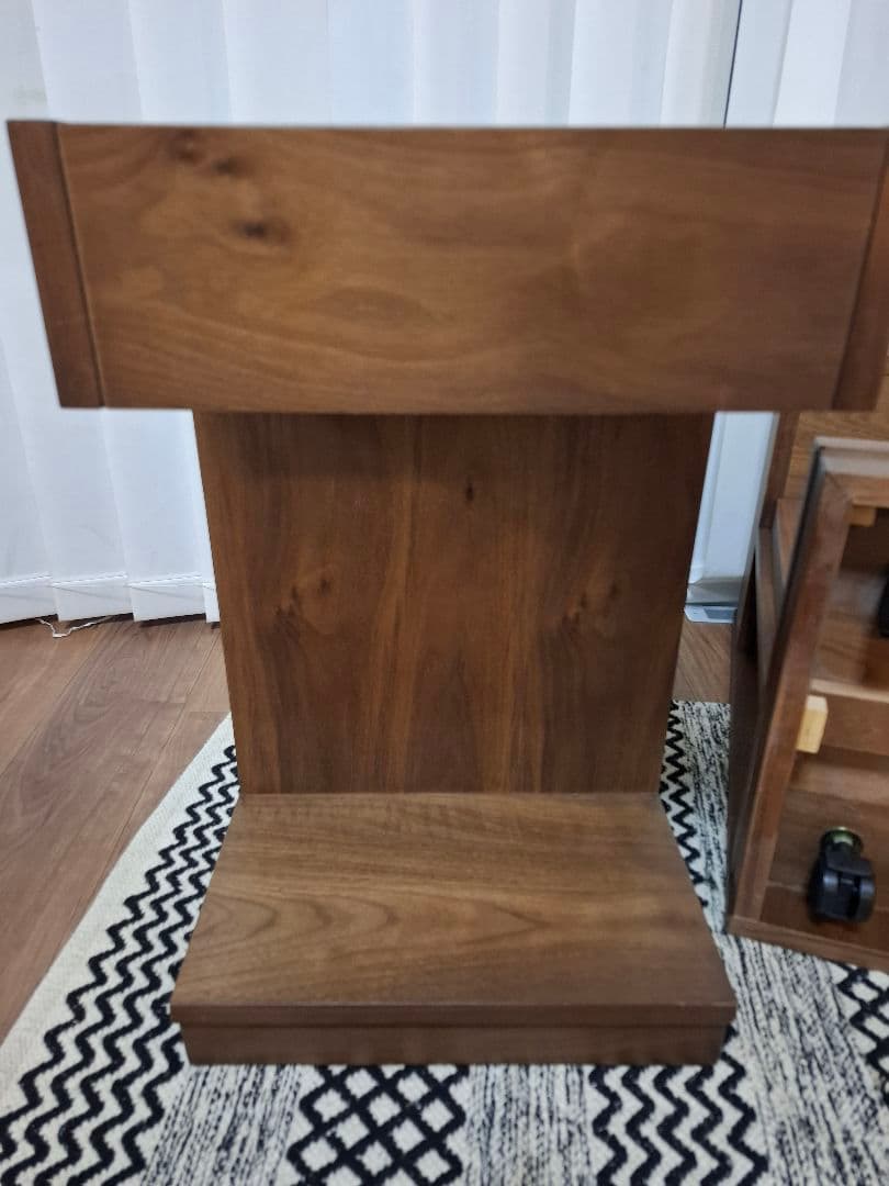 大塚家具☆サイド ナイトテーブル 収納☆隠れキャスター&コンセント オーク 2台