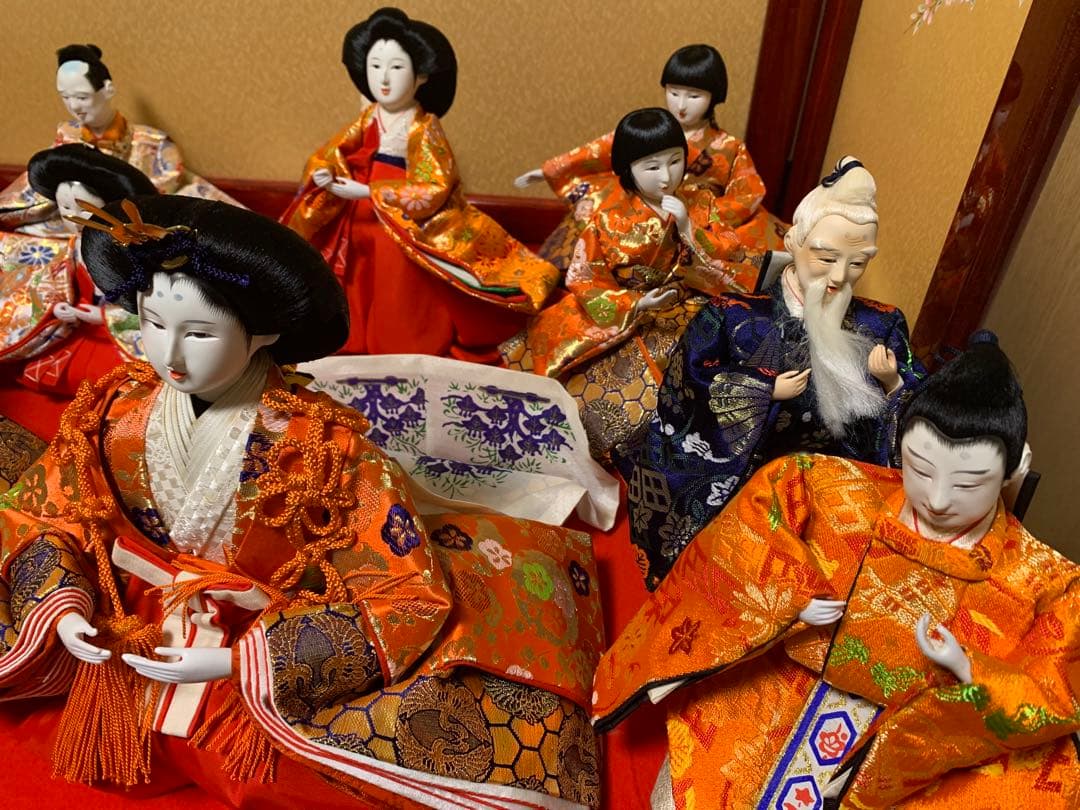 【希少品】本練頭　雛人形　15体　未使用保管品　説明書　小道具　雛飾り　手彫り