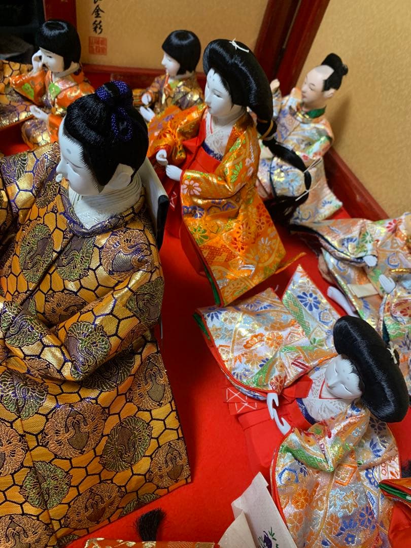 【希少品】本練頭　雛人形　15体　未使用保管品　説明書　小道具　雛飾り　手彫り