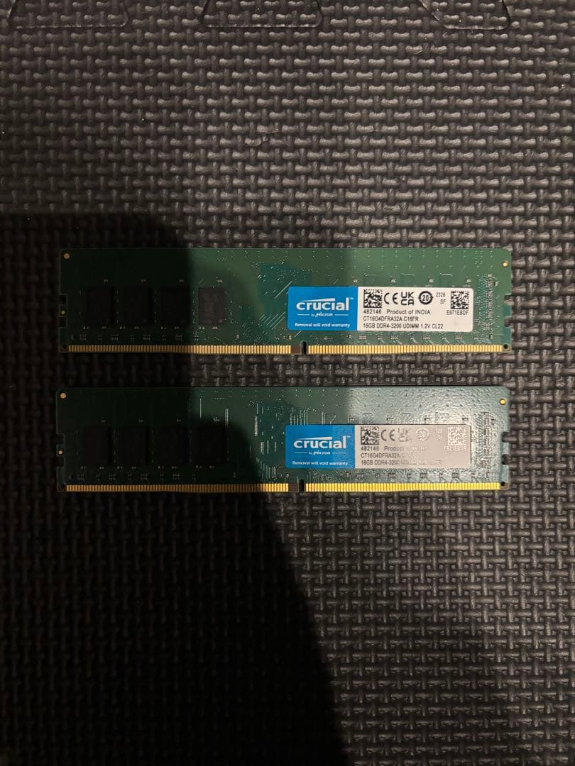 crucial DDR4 16GB×2 32GB 3200MHz メモリ