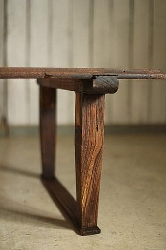 味のある木製のテーブル　ちゃぶ台　古家具　古民家