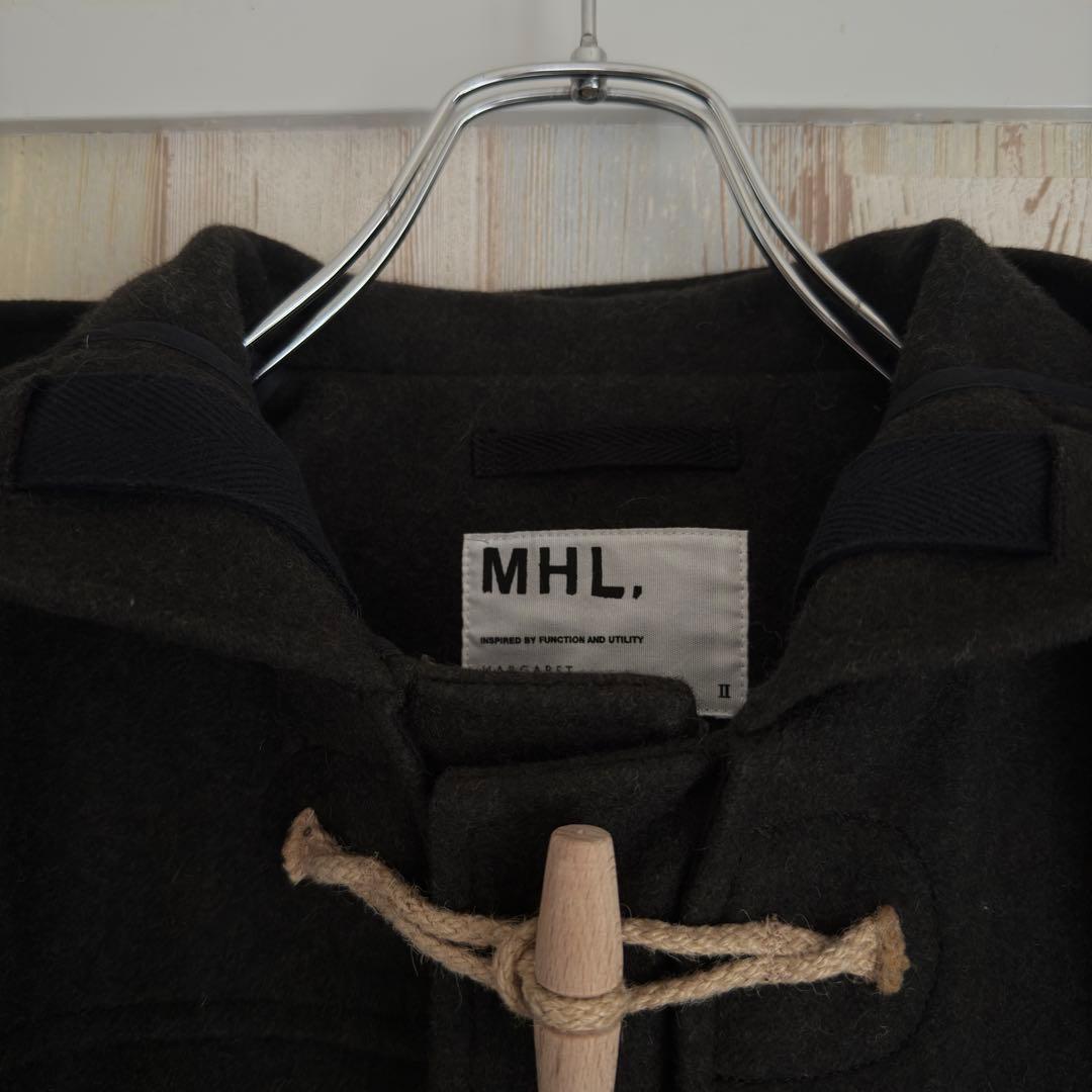 ほぼ未使用！ MHL. エムエイチエル ダッフルコート 2 カーキ ウール