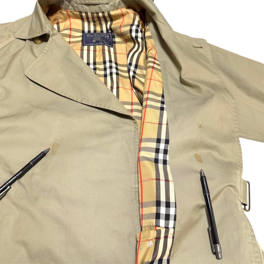 希少 90s Burberrys 英国製 1枚袖 バーバリー タイロッケンコート