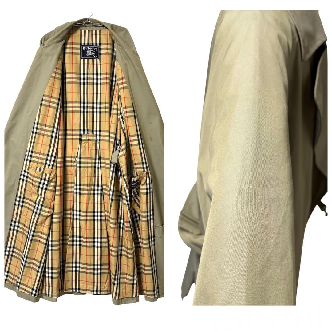 希少 90s Burberrys 英国製 1枚袖 バーバリー タイロッケンコート