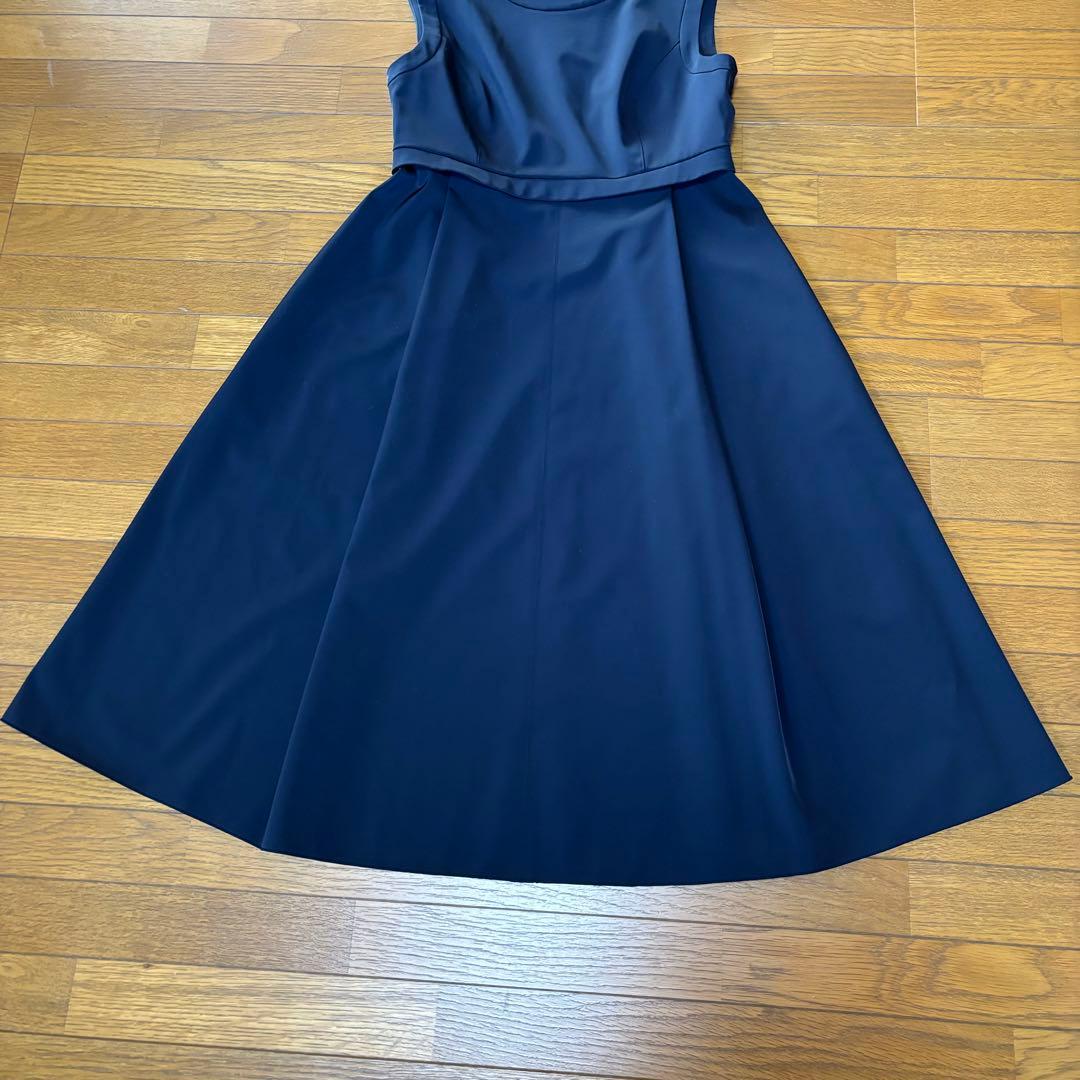 FOXEY NEW YORK 黒ロングワンピース　ノースリーブ　美ラインフレア