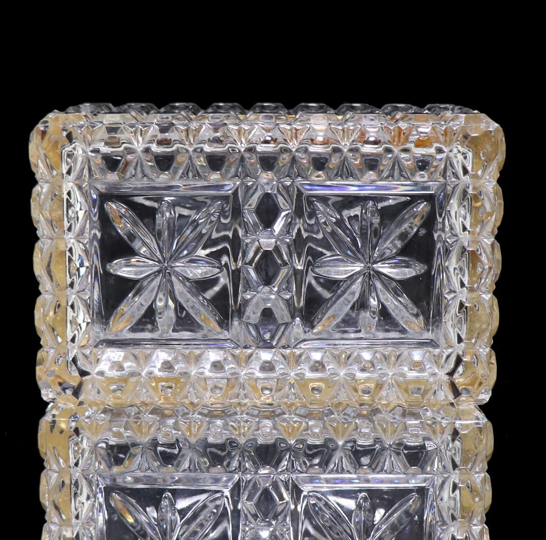 オールド・バカラ 特大サイズ 2.5kg19cm 切子宝石箱 ジュエリーボックス