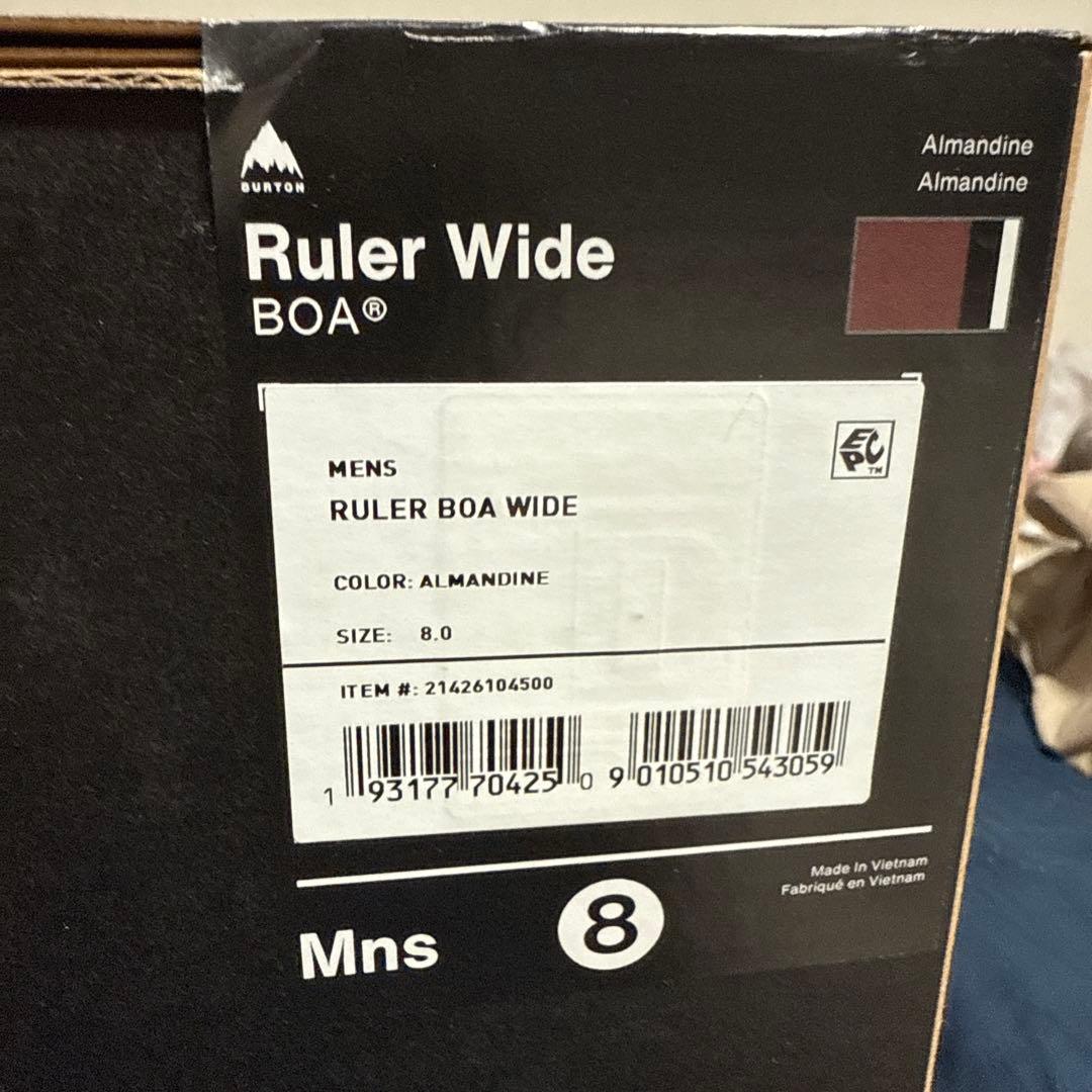 バートンRuler Wide BOAスノーボードブーツ　サイズ 26cm 8