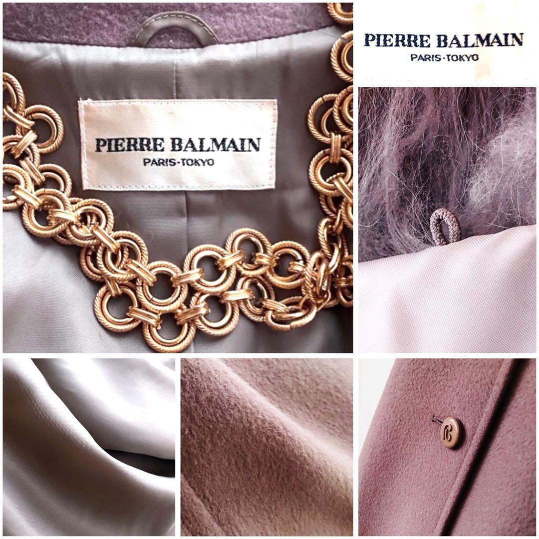 極美品✨◆PIERRE BALMAIN◆30万 チベットラムファーウールコート
