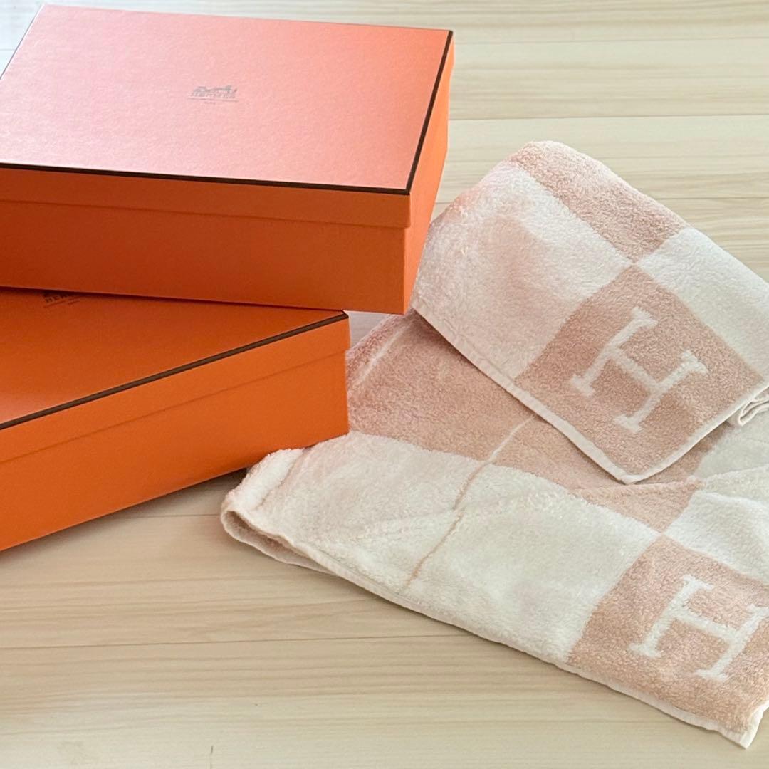 レア　HERMES アヴァロン ベビー バスラップ おくるみ バスタオル