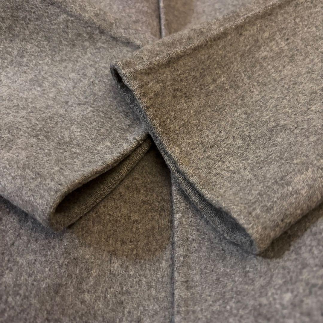 IENA イエナ カシミヤ混 ガウンリバーコート ロングコート M グレー