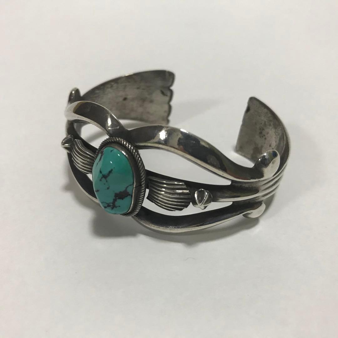 バングル　インディアンジュエリー　ターコイズ　ナバホ族