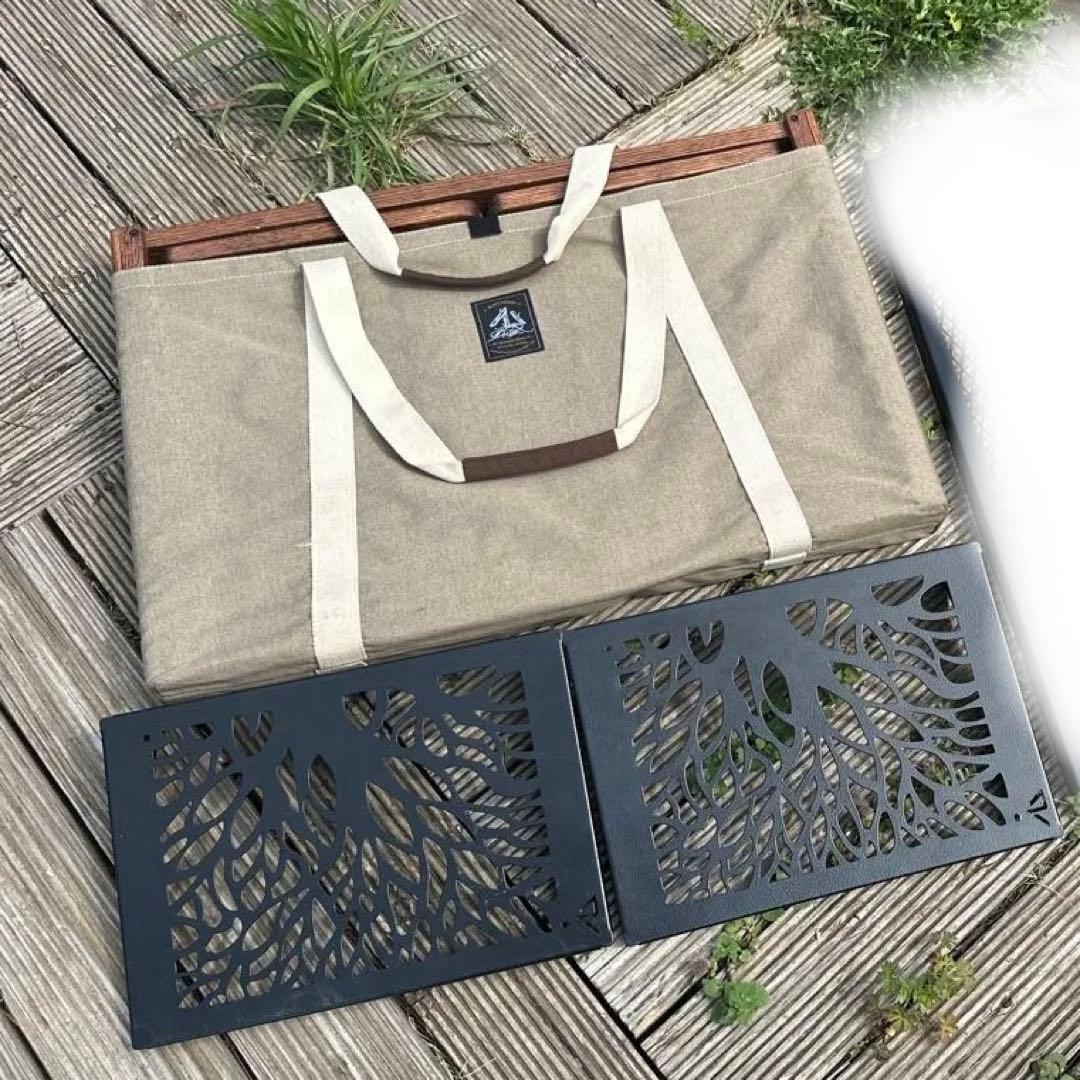 ハレテーブル BLACK DESIGN アイアンテーブルツリー柄