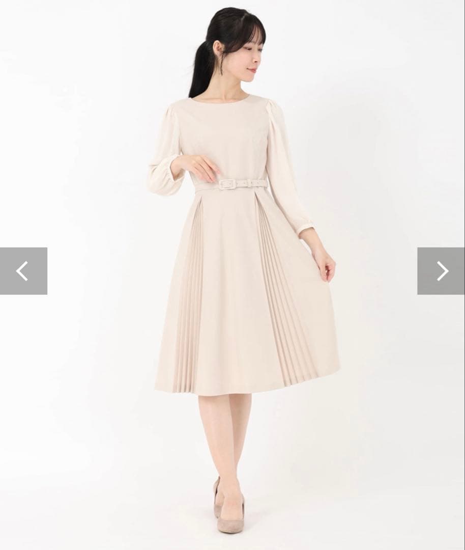 STRAWBERRY-FIELDS ダブルプリーツワンピース