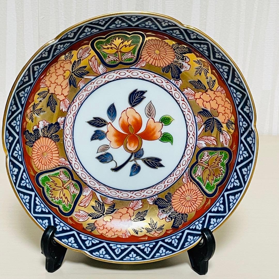 有田焼 日肥其泉 昭和年製 極錦金彩 古伊万里様式 皿 14.5cm 5枚セット